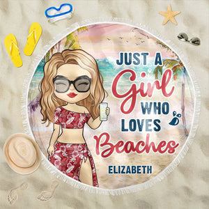 Opsferent | The Bestie Beach Circle - Personalized Round Towel for BFFs & Sisters