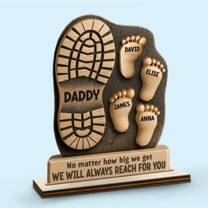 Opsferent | The Legacy Plaque - Personalized Layered Wood Tribute for Dad & Grandpa