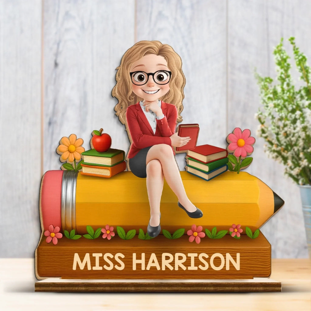 Opsferent Custom 2-Layered Wooden Plaque - Personalized Back To School Gifts For Teachers - This Classroom Is A Safe Place