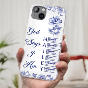 Opsferent Personalized Clear Phone Case – Custom Best Friend Gift “Each Letter, A Gift of God”